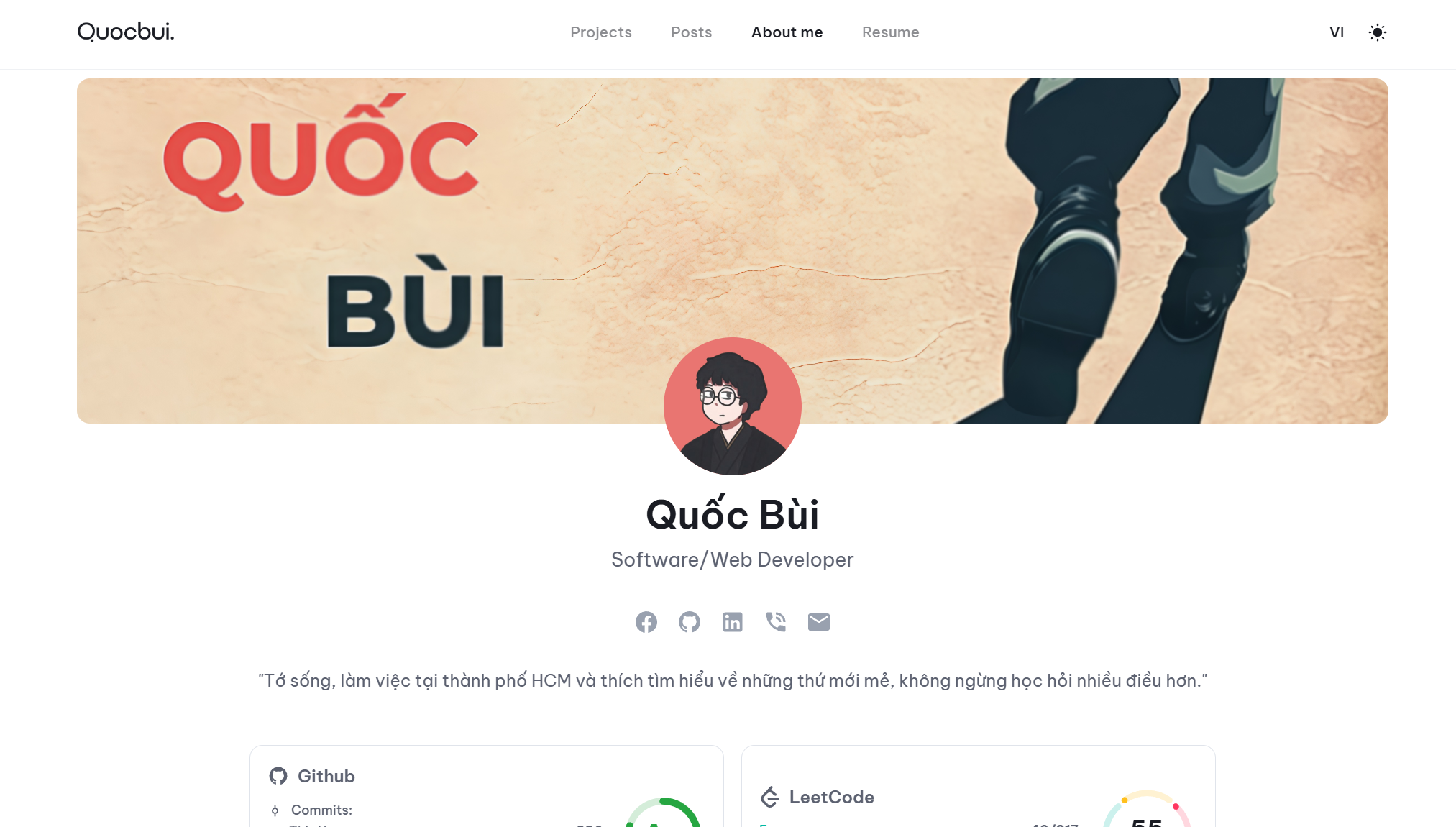 About page preview